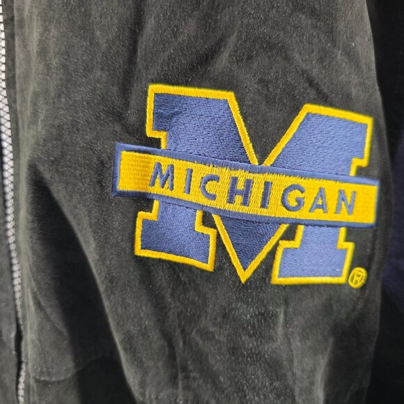 Vintage Michigan Wolverines Varsity Jacket Mens XXLarge Suede Cable Sports - Picture 7 of 12